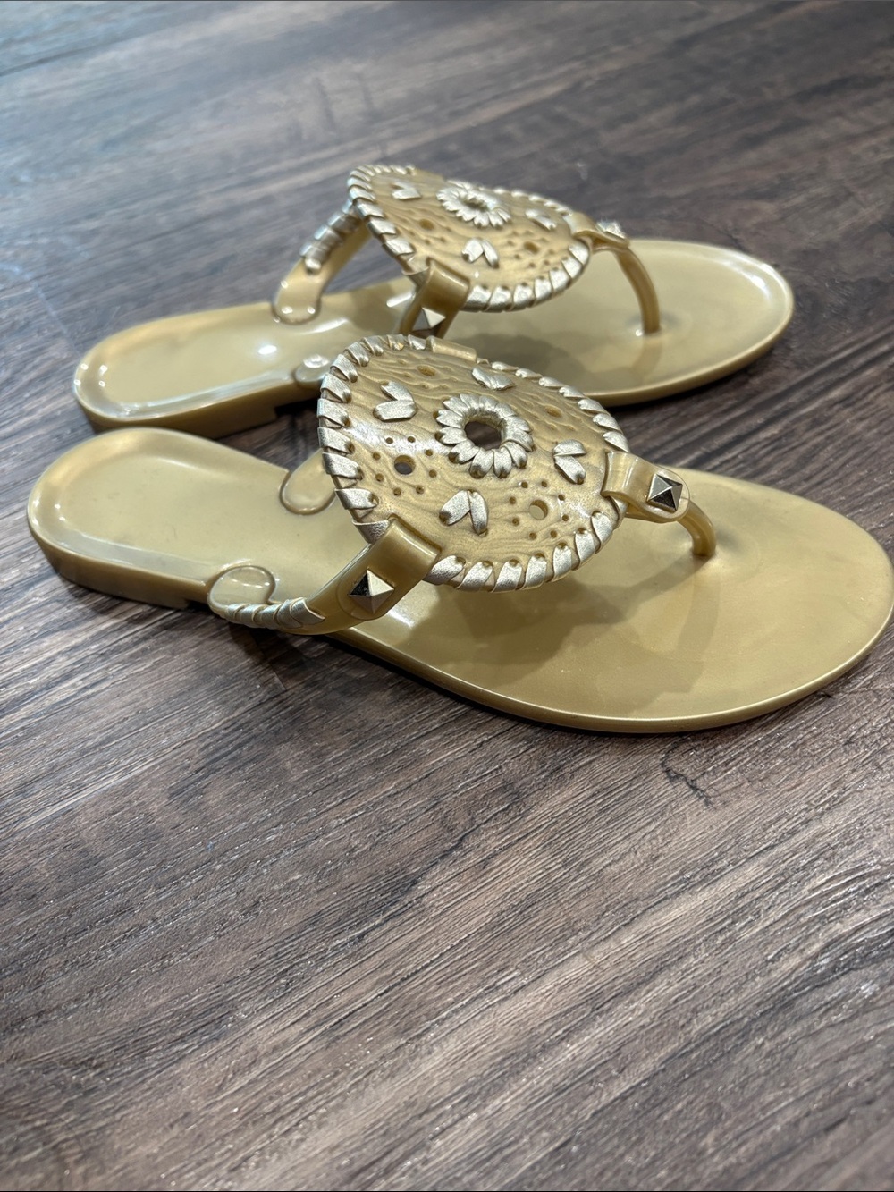 Jack Rogers Gold Jellies Sandals